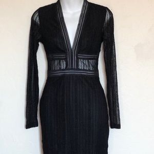 Lucy wang v neck long sleeve dress (nasty gal)